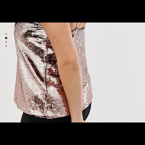 ASOS Design Curve sequin cami top with strap detail - Picture 2 of 4